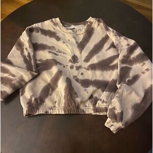 Cropped Brown & Cream Sweatshirt Cest Toi Its you Size Medium